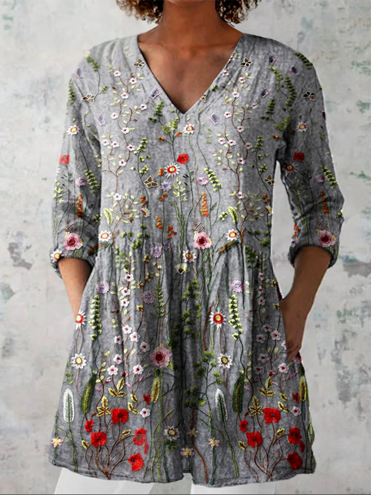 Amelie | Blusa Lunga con Collo a V