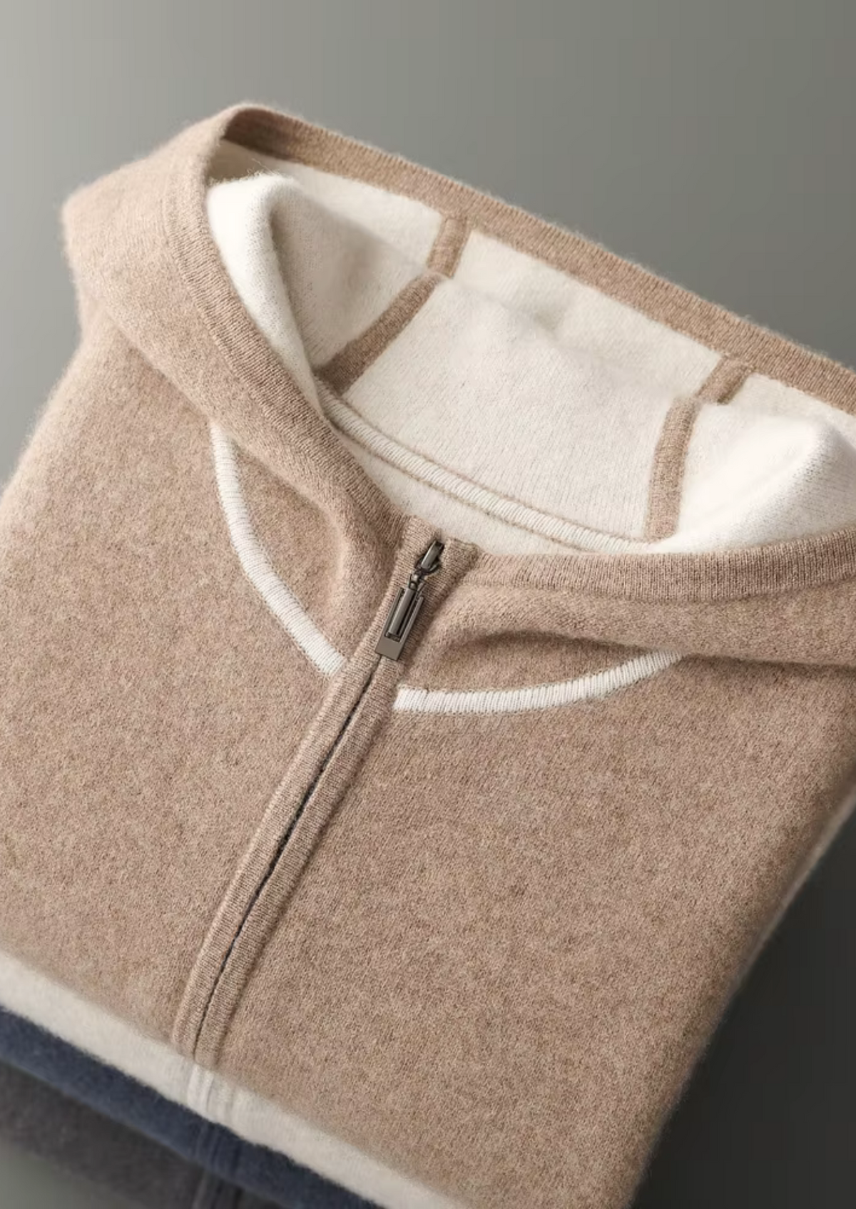 Set da tempo libero in cashmere beige Milano