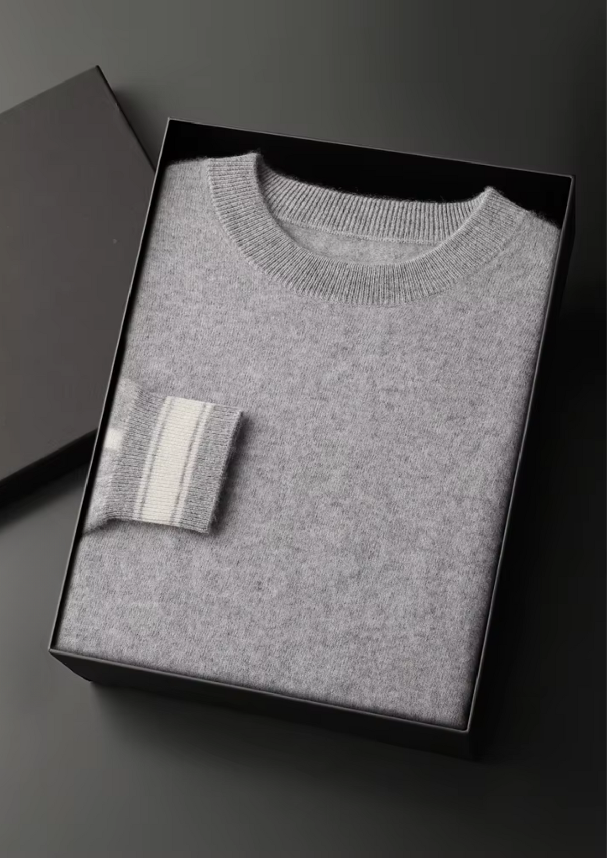 Set da tempo libero in cashmere grigio chiaro premium
