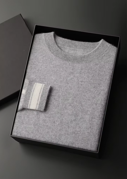 Set da tempo libero in cashmere grigio chiaro premium