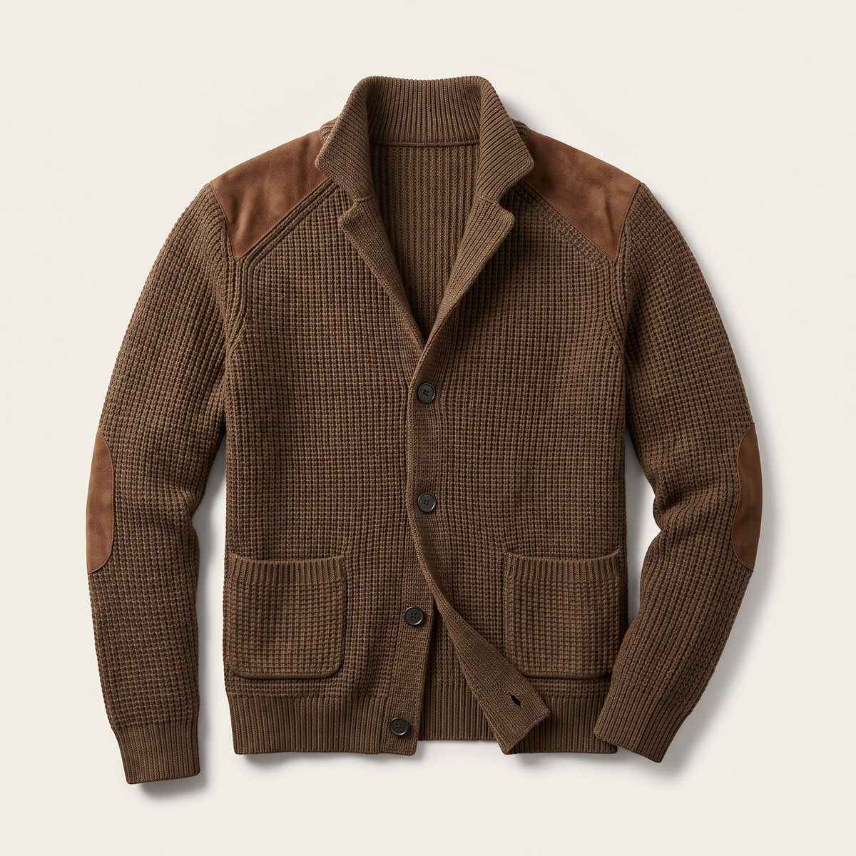 Marco | Blazer elegante in maglia con dettagli in suede
