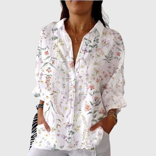 Blusa leggera e colorata stampata