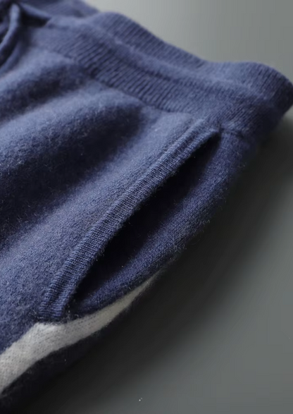 Set Tempo Libero in Cashmere Blu Marino Premium Milano