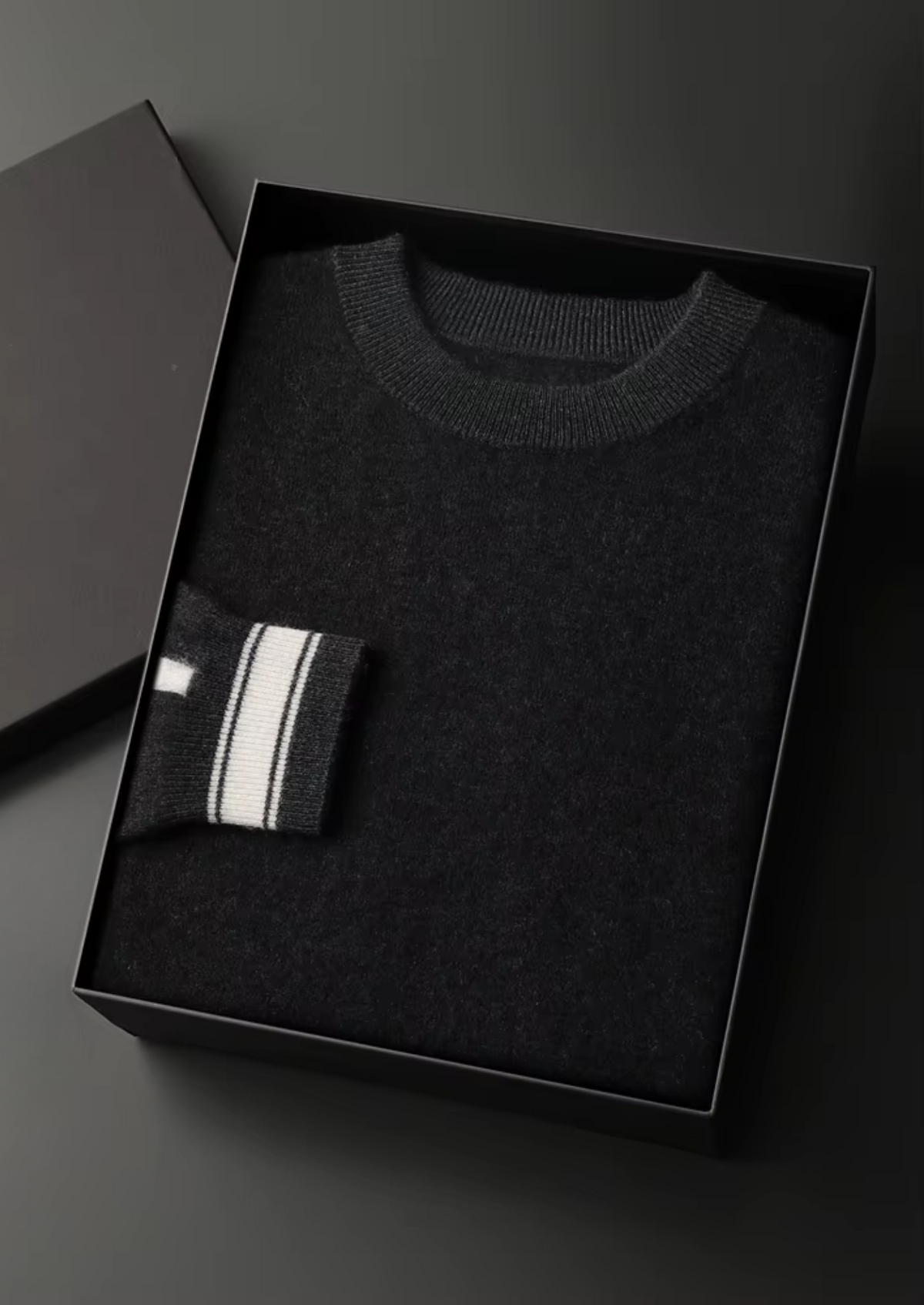 Set da tempo libero in cashmere premium nero Vienna