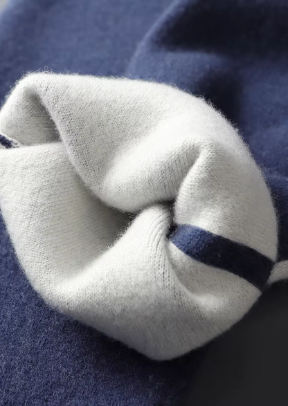 Set Tempo Libero in Cashmere Blu Marino Premium Milano