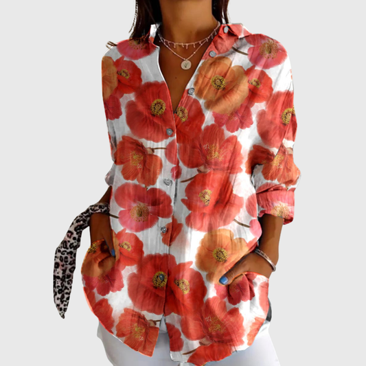 Blusa leggera e colorata stampata