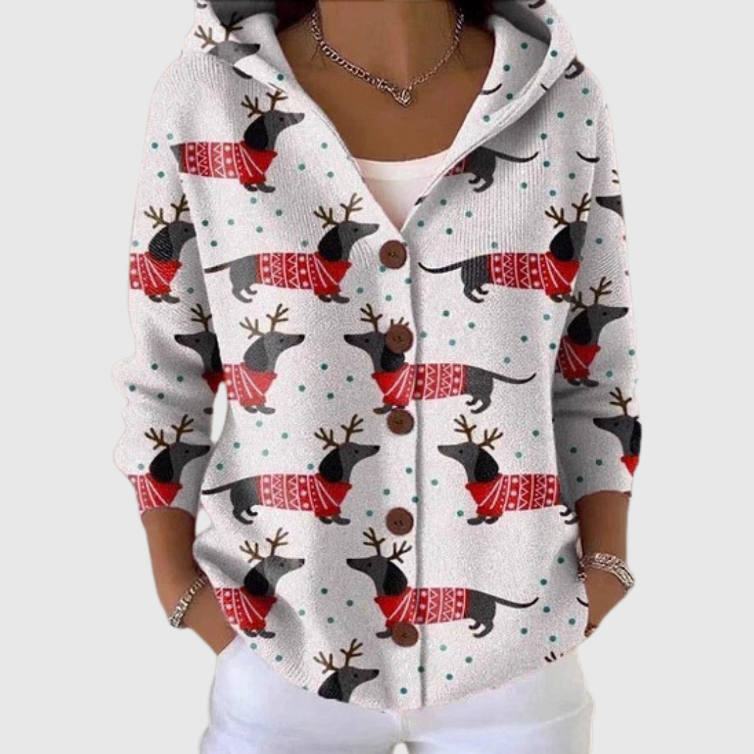 Cardigan Hoodie Comodo in Maglia