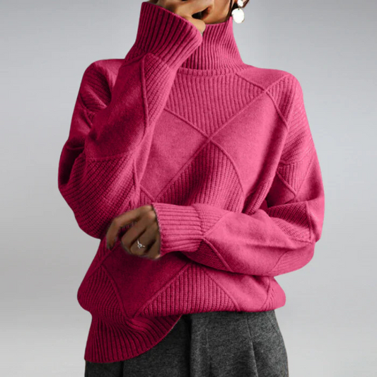 Lauren | Maglione in Cashmere Lussuoso con Collo Alto