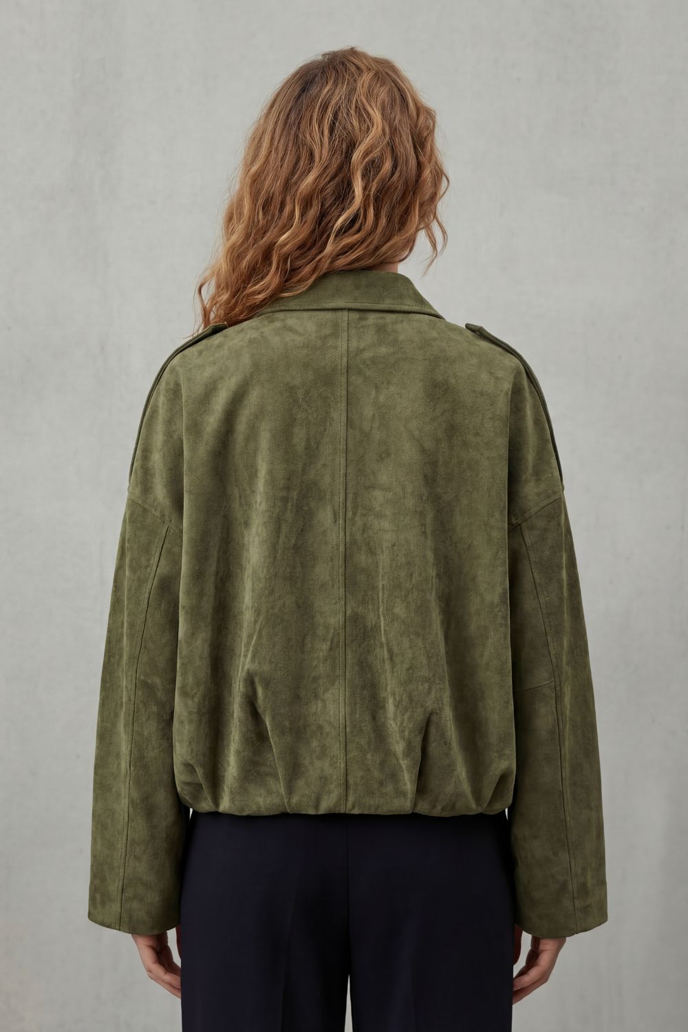 Aurelia | Bomber in Suede dal Volume Scolpito