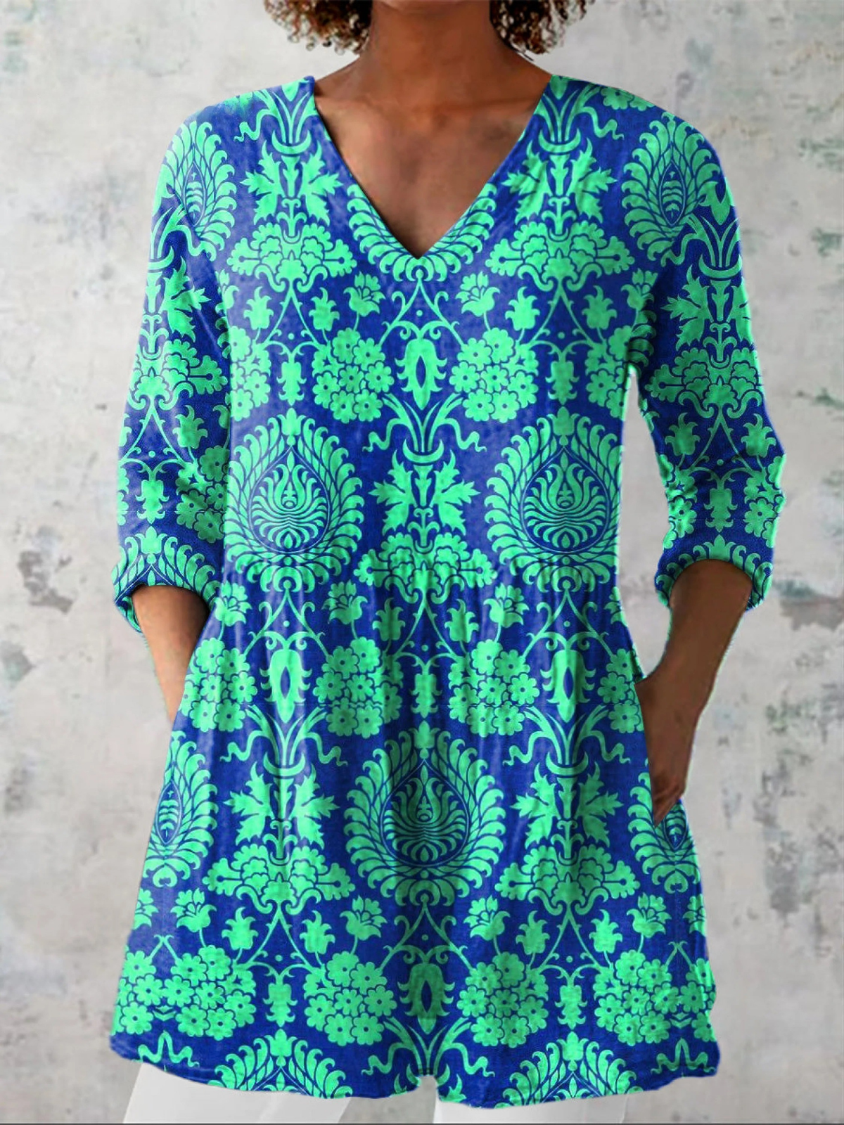 Ines | Blusa Lunga con Collo a V