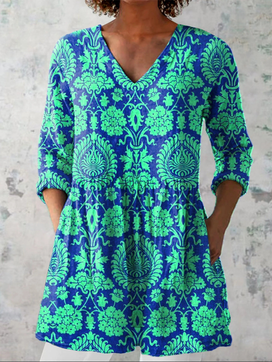 Ines | Blusa Lunga con Collo a V