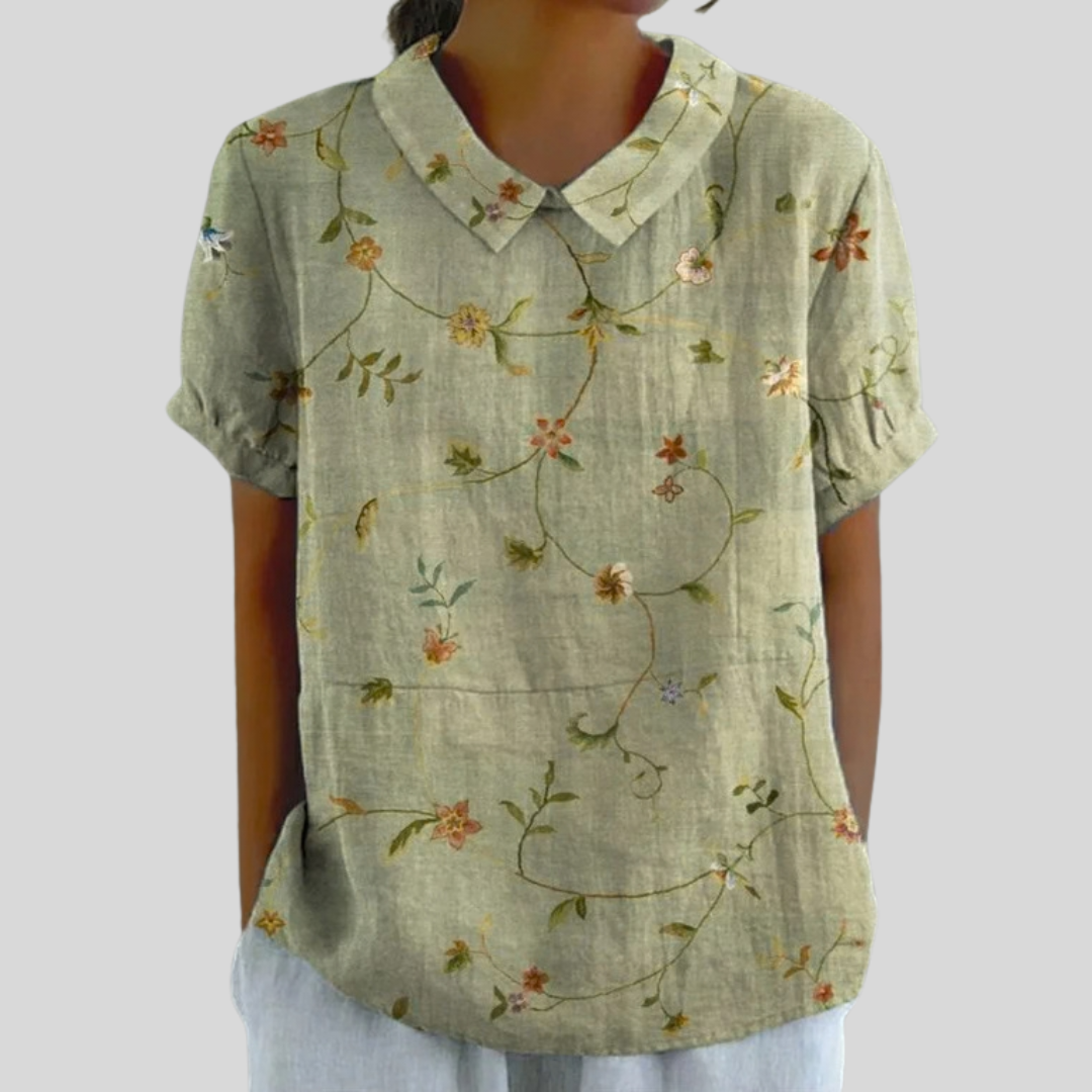 Elegante Top con Fiori