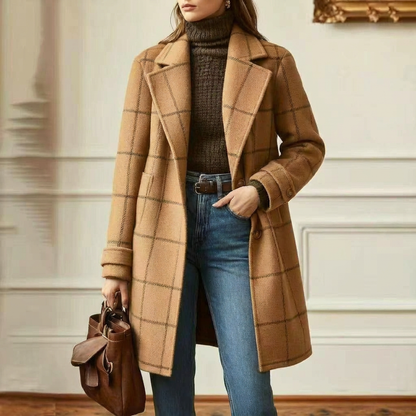 Francesca | Cappotto in Lana a Quadri