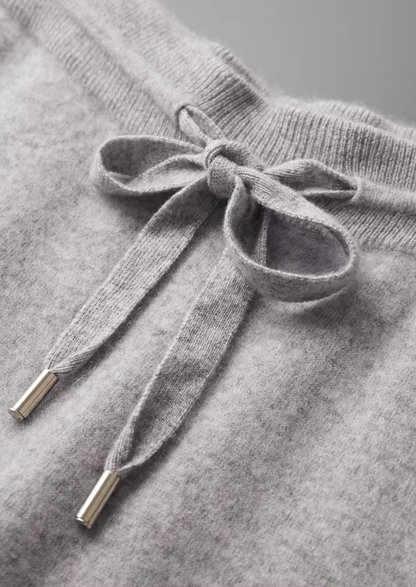 Set da tempo libero in cashmere grigio chiaro premium
