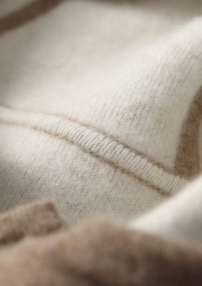 Set da tempo libero in cashmere beige Milano