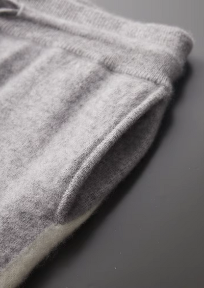 Set da tempo libero in cashmere grigio chiaro premium