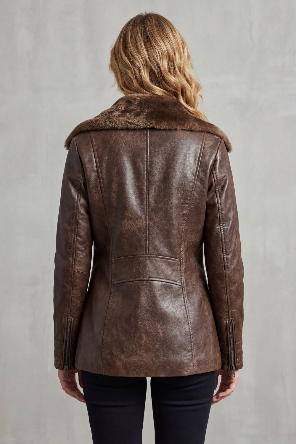 Elisa | Giacca in Pelle con Fodera in Shearling