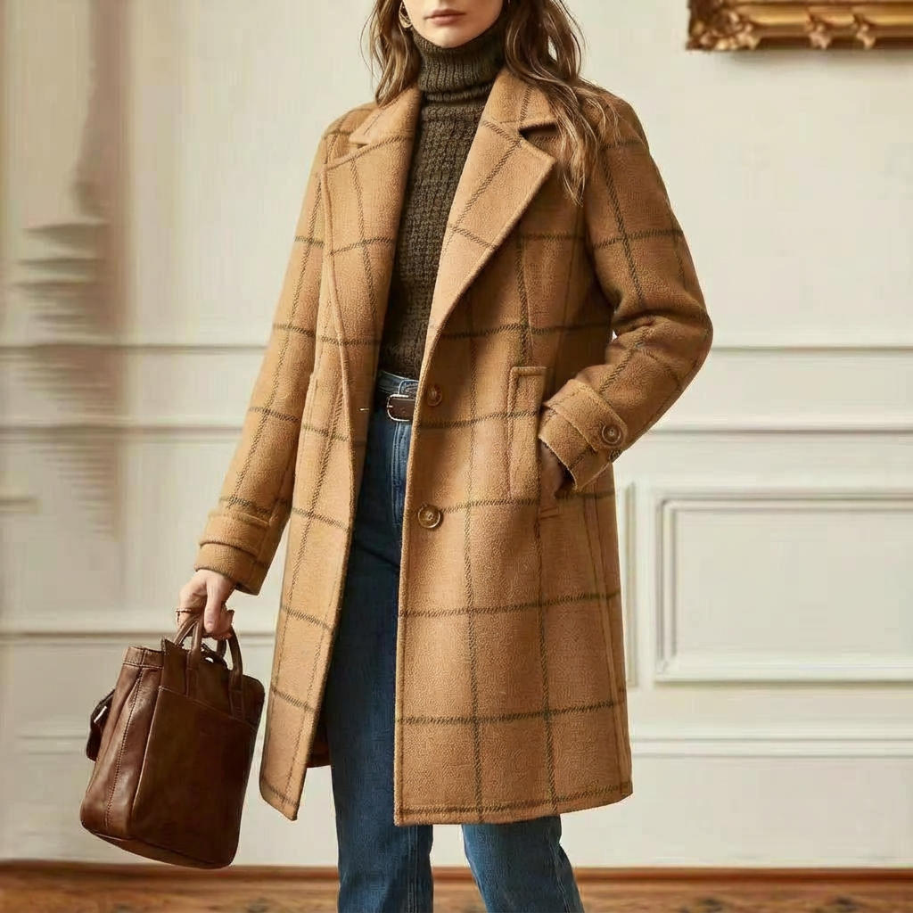 Francesca | Cappotto in Lana a Quadri
