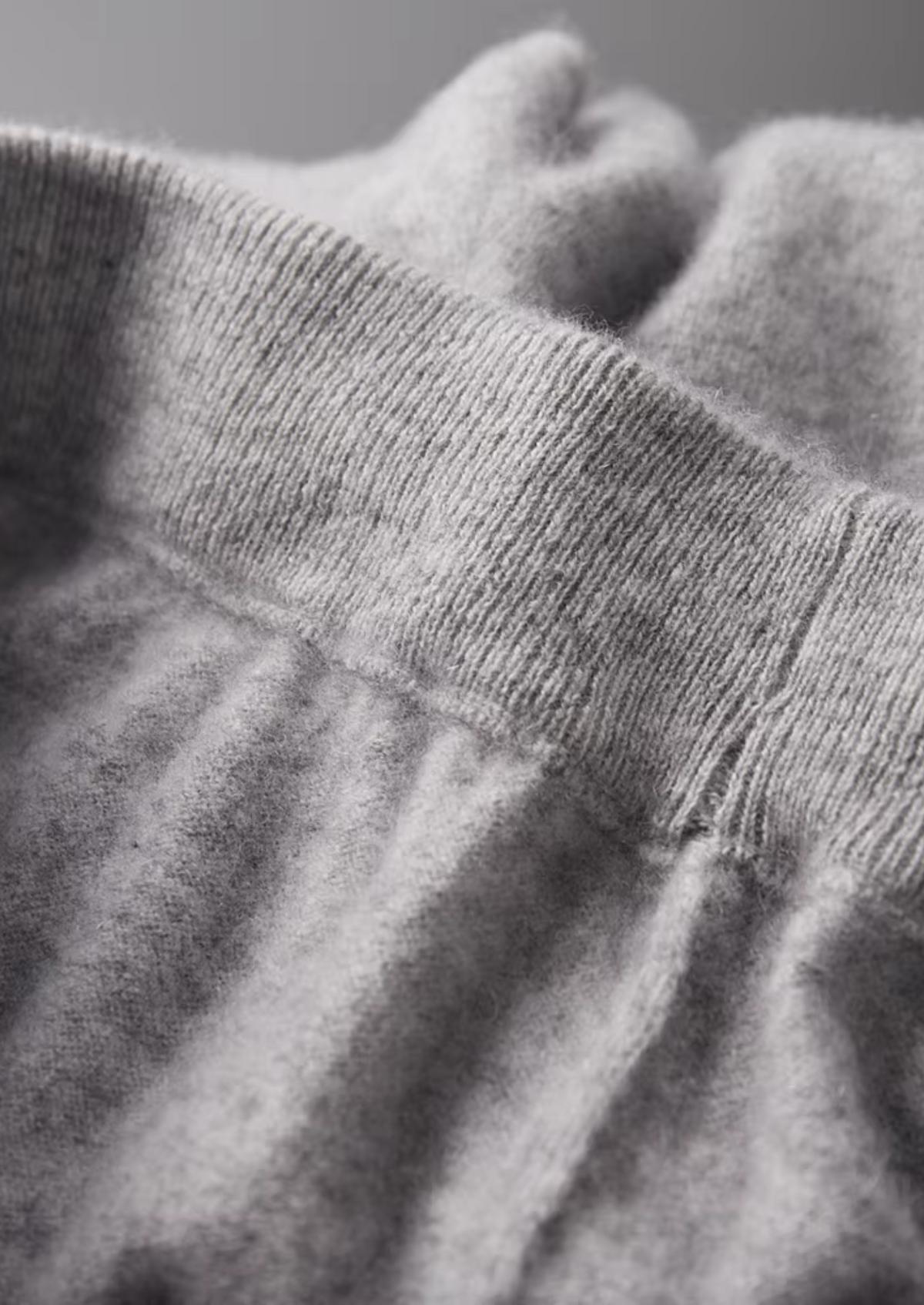 Set da tempo libero in cashmere grigio chiaro premium