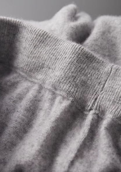 Set da tempo libero in cashmere grigio chiaro premium