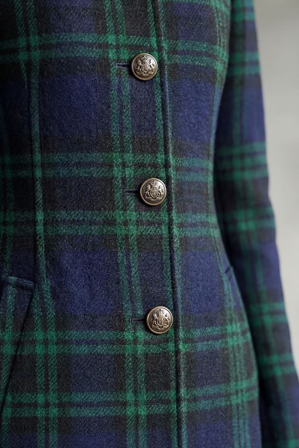 Giorgia | Cappotto in Misto Lana a Quadri Highland