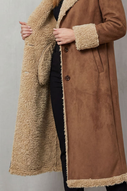 Claudia | Cappotto Invernale Lungo con Fodera in Shearling