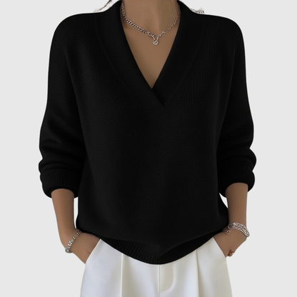 Faye | Maglione V-collo Morbido in Fit Relaxato