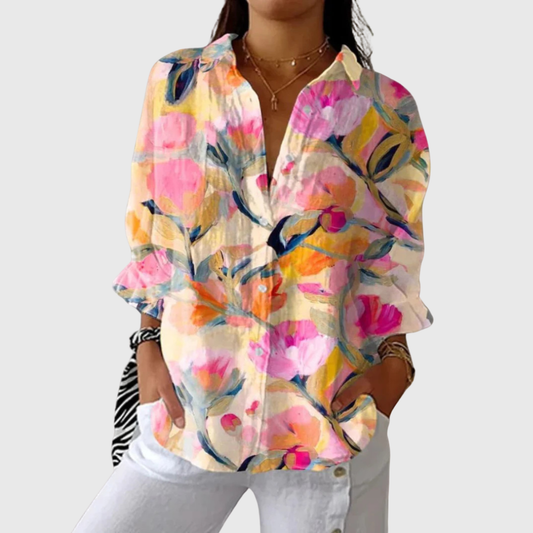 Blusa leggera e colorata stampata