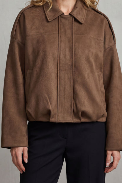Aurelia | Bomber in Suede dal Volume Scolpito