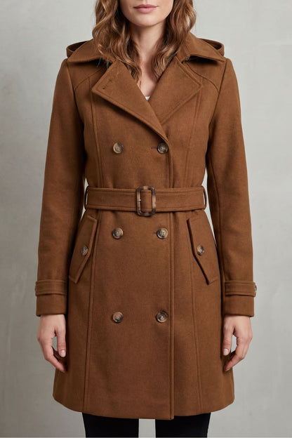 Anna | Trench con Cappuccio dal Taglio Sartoriale