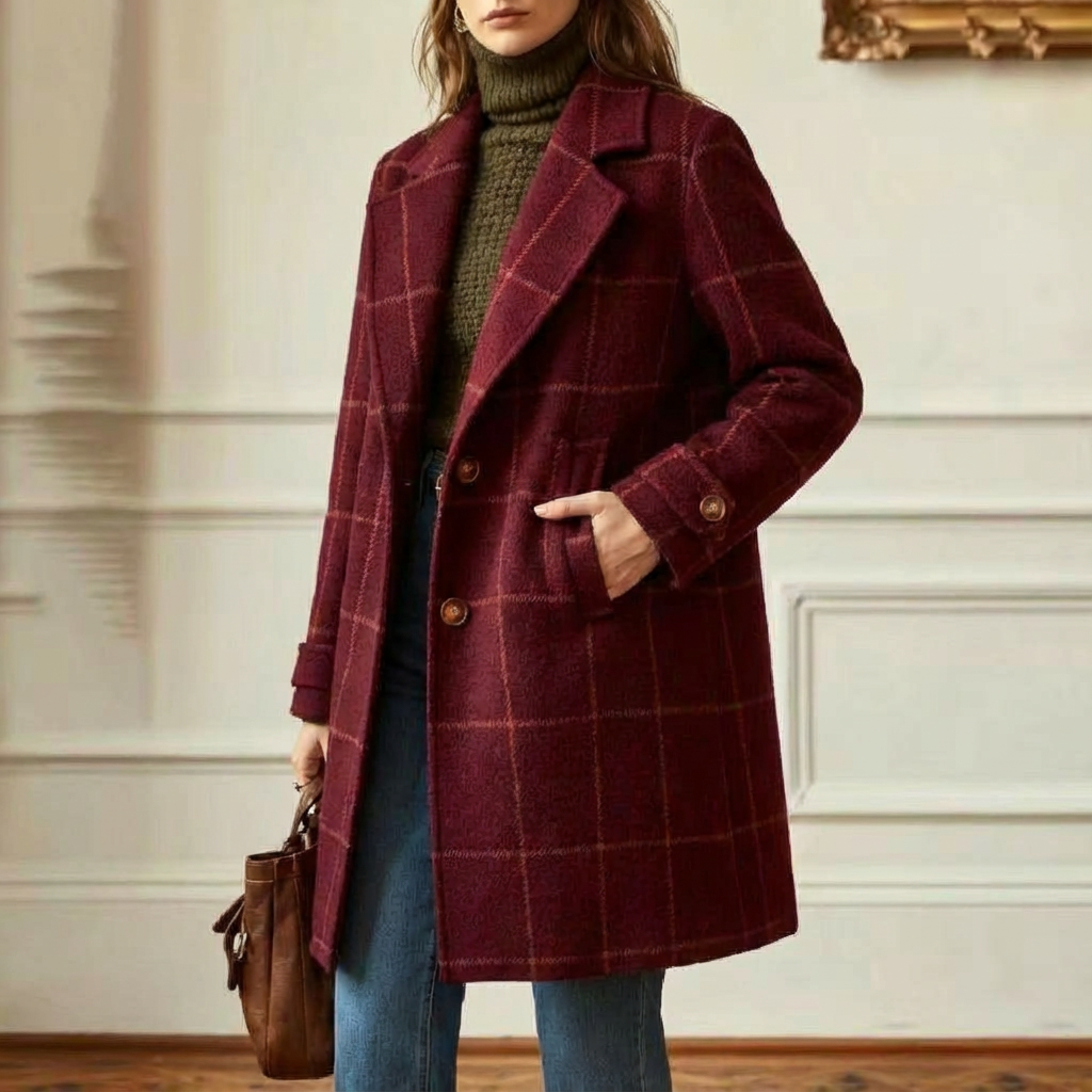 Francesca | Cappotto in Lana a Quadri