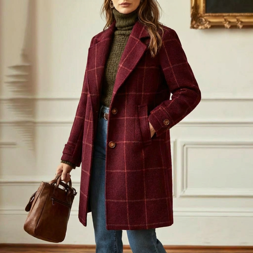 Francesca | Cappotto in Lana a Quadri