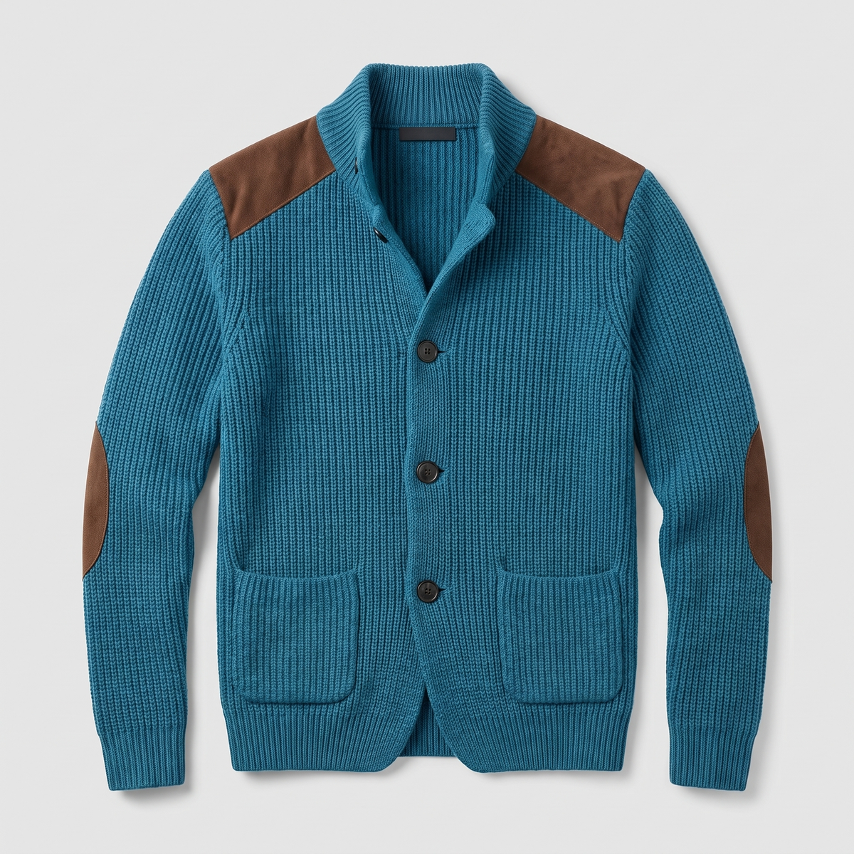Marco | Blazer elegante in maglia con dettagli in suede