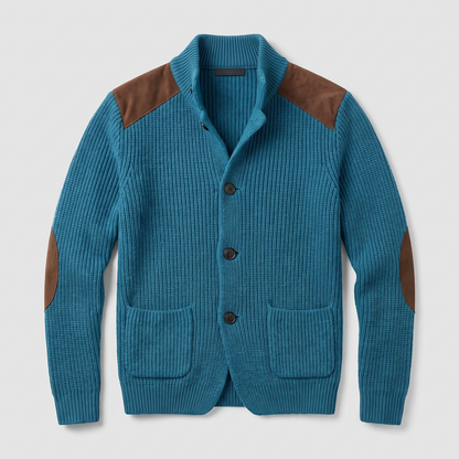 Marco | Blazer elegante in maglia con dettagli in suede