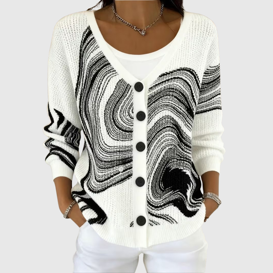 Cardigan Comodo in Maglia con Bottoni