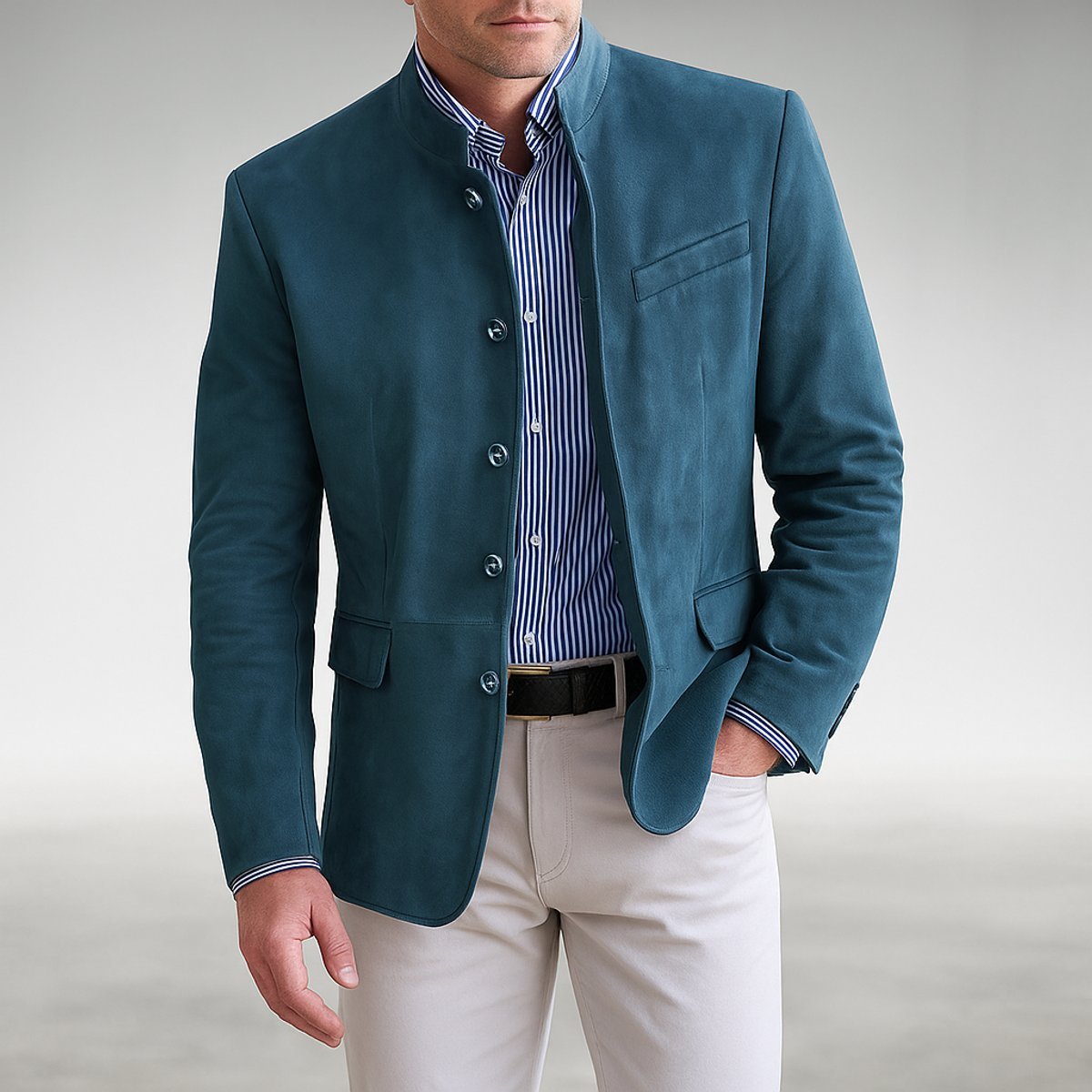 Marzio | Blazer moderno con collo alla coreana