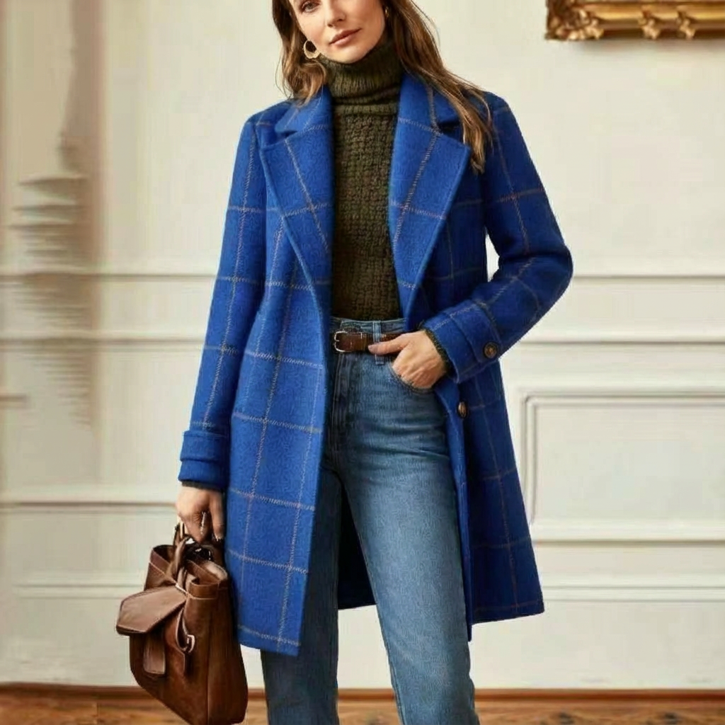 Francesca | Cappotto in Lana a Quadri