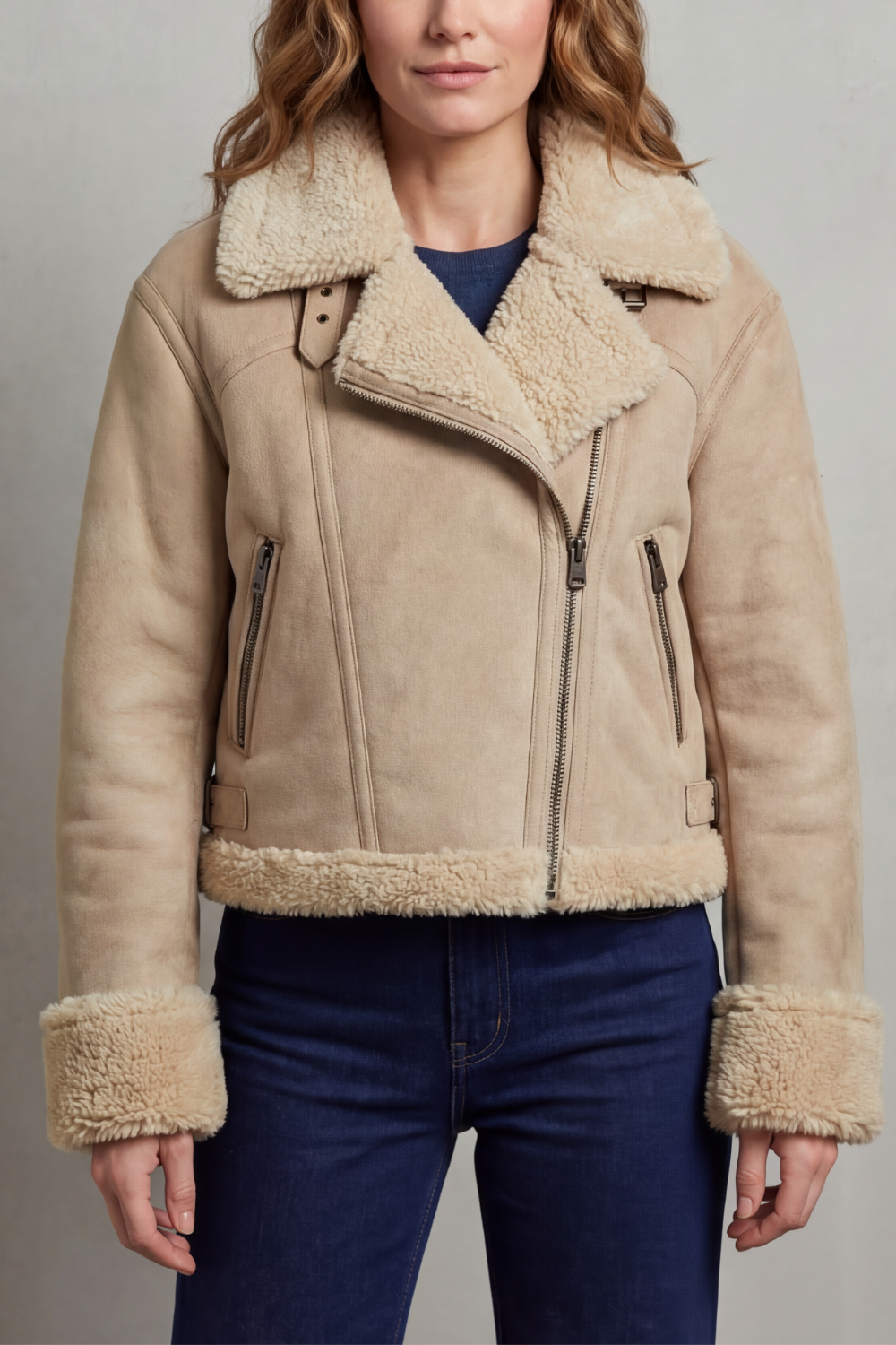 Vilma | Giacca Aviator Corta Reversibile in Pile