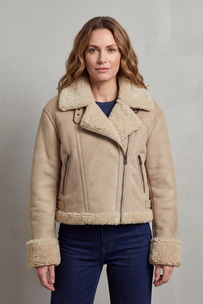 Vilma | Giacca Aviator Corta Reversibile in Pile