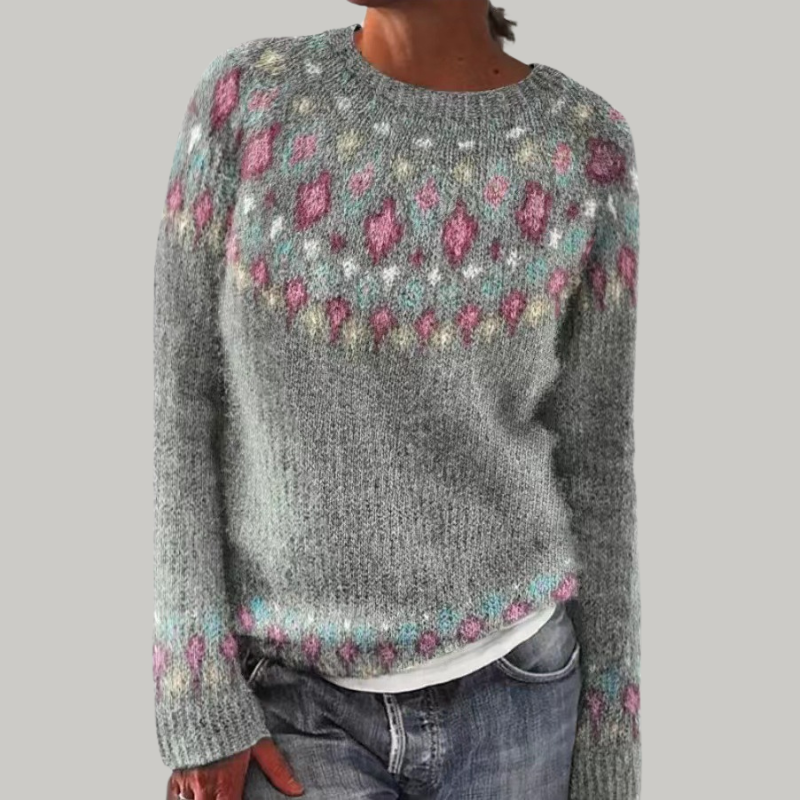Candace | Maglione in Tessuto Magliato con Motivo