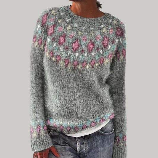 Candace | Maglione in Tessuto Magliato con Motivo