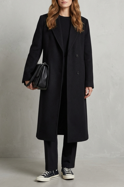 Gaia | Cappotto in Lana a Spina di Pesce Stile Hepburn
