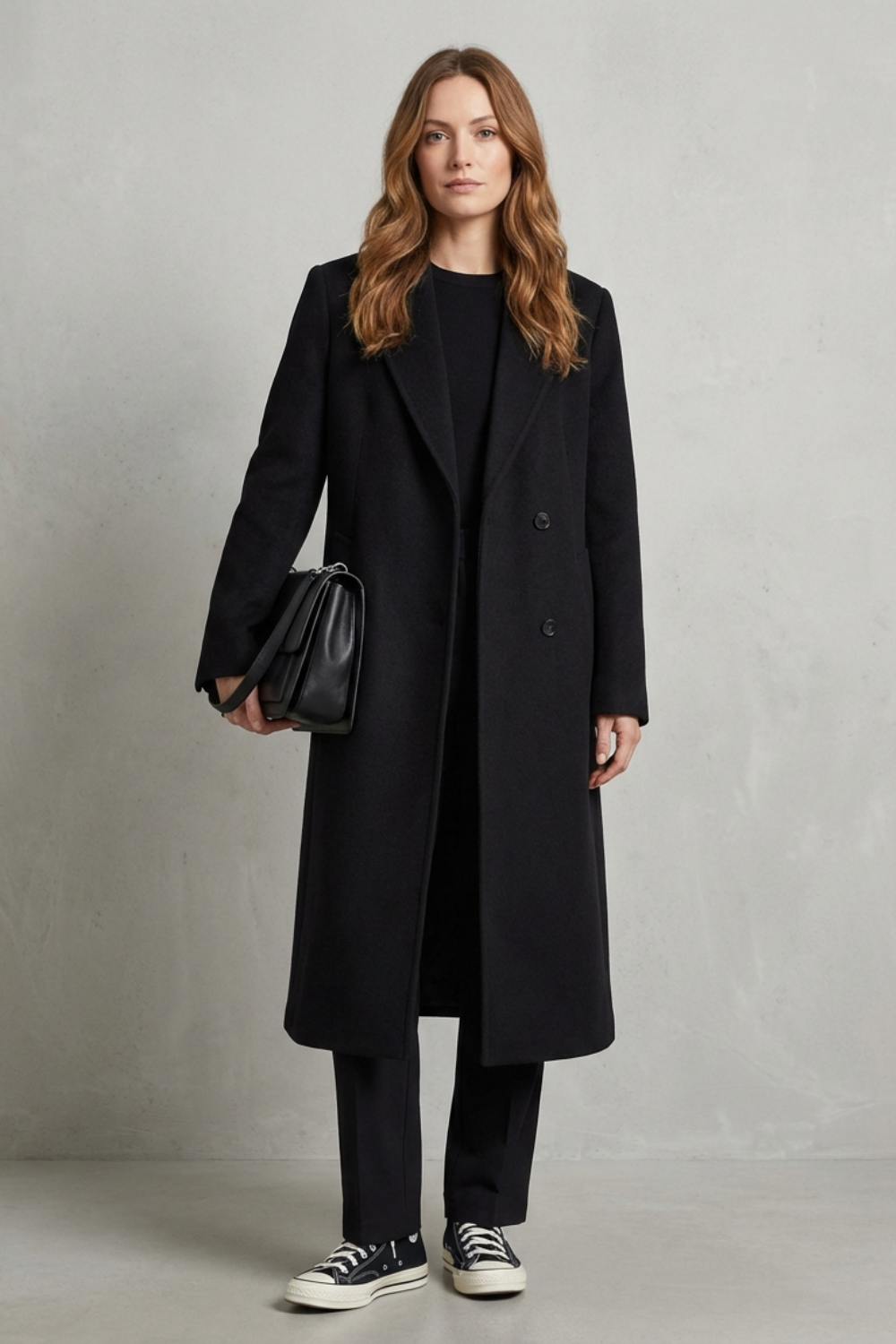 Gaia | Cappotto in Lana a Spina di Pesce Stile Hepburn