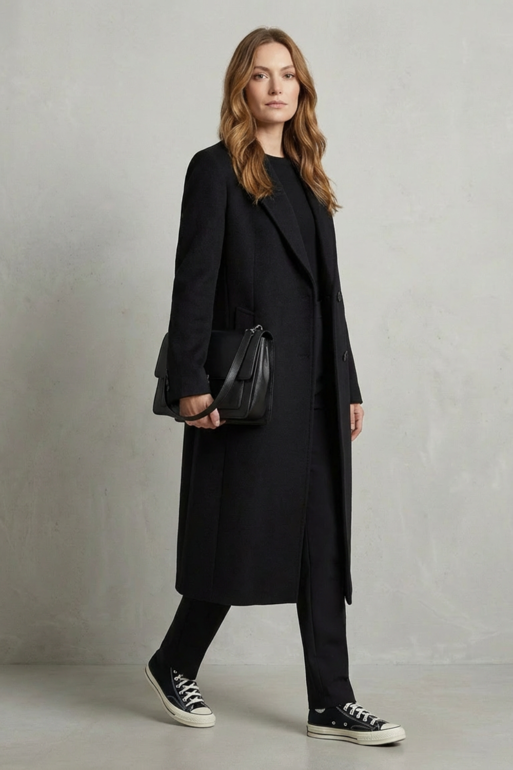 Gaia | Cappotto in Lana a Spina di Pesce Stile Hepburn