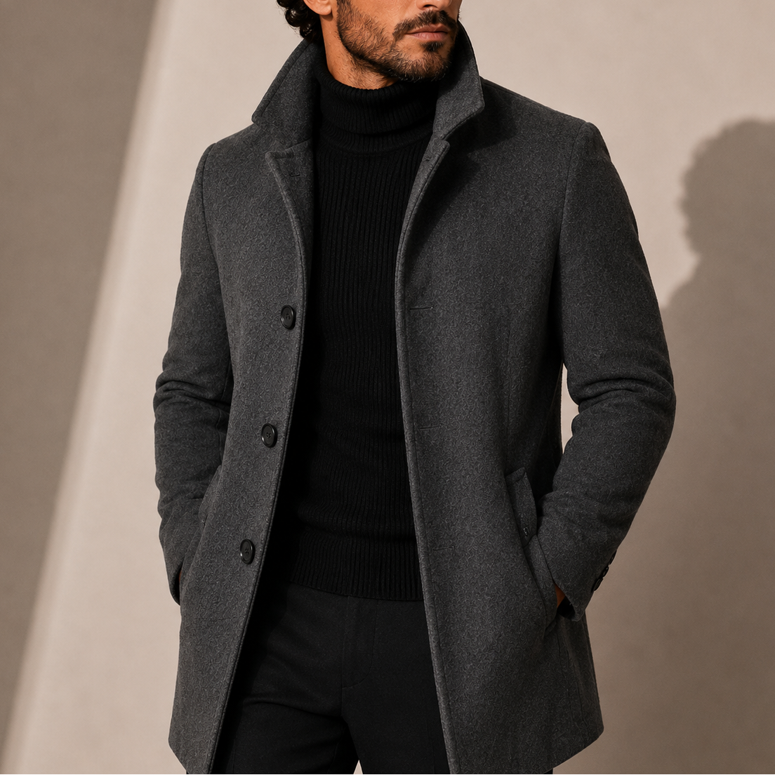 Lorenzo | Cappotto con Colletto Alto