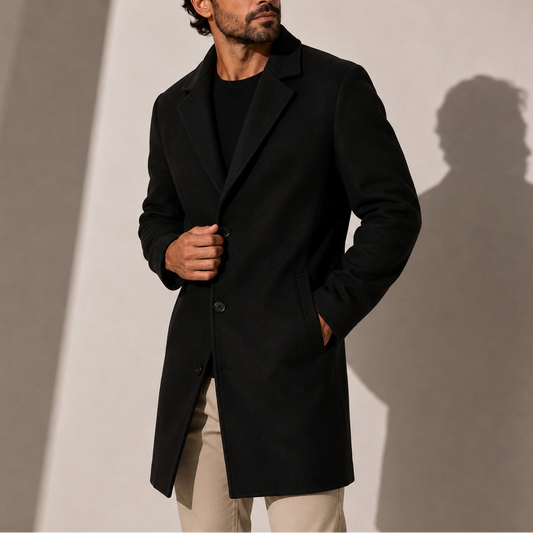 Cappotto classico su misura da uomo, modello Nicola