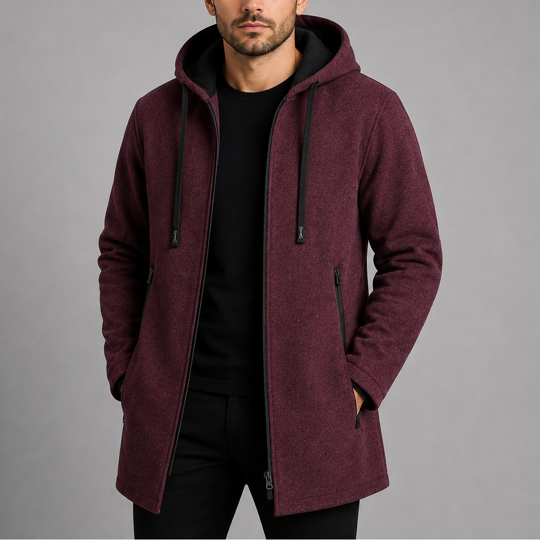 Salvatore | Cappotto Lungo con Cappuccio