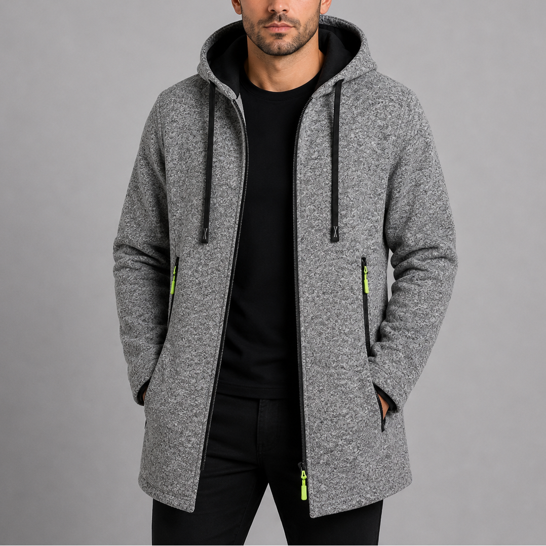 Salvatore | Cappotto Lungo con Cappuccio