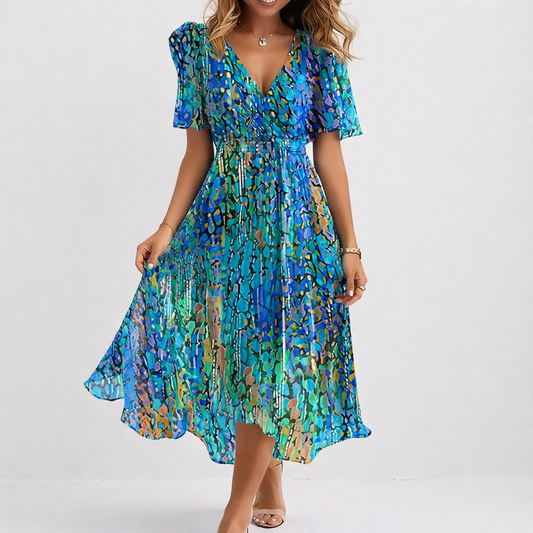 SAPHIR | ABITO MIDI BLU LEGGERO