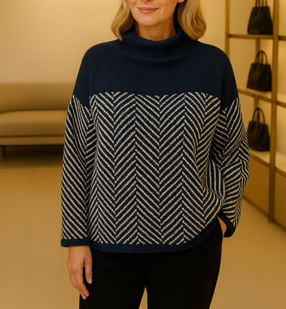 Norah | Maglione in Cotone con Collo Alto